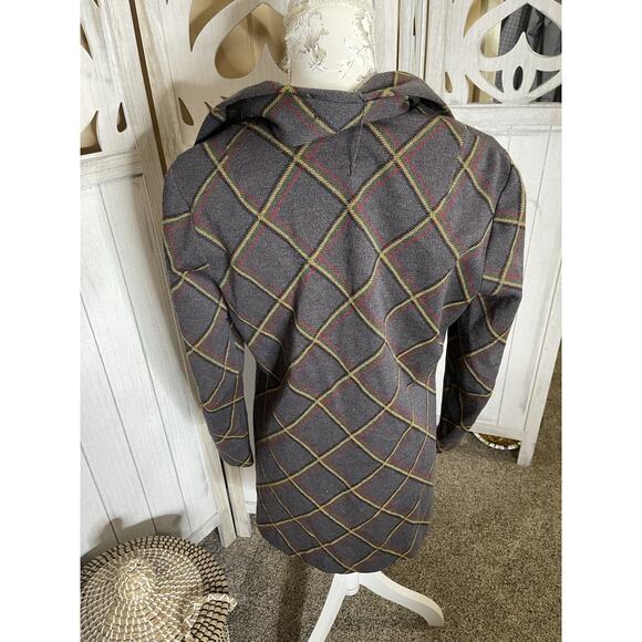 Vintage Tweed Wool Large Button Coat With Matching Scarf Dabney Lane Size Medium - Picture 4 of 7